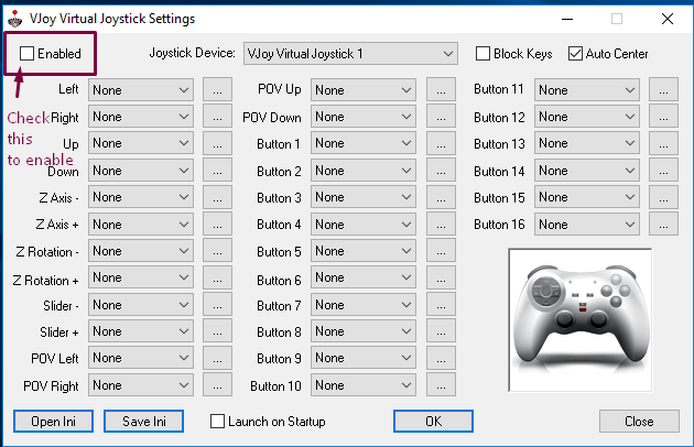 joystick to mouse windows 10